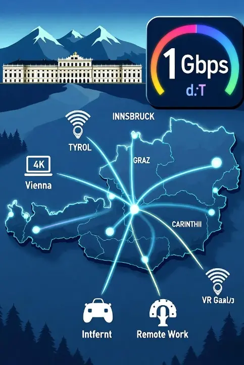Austria Gigabit Internet Speed
